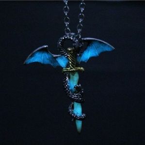 Glow In The Dark Dragon Sword Necklace